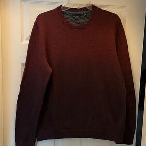 Ted Baker London Men's Maroon Crewneck Sweater
